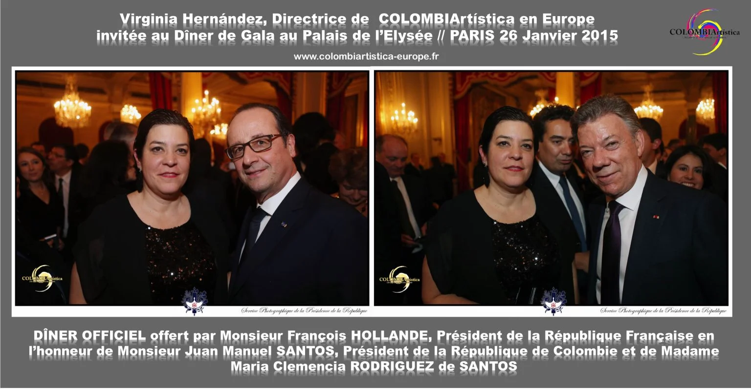 colombiartistica-dîner-elysée-présidentHollande-présidentSantos