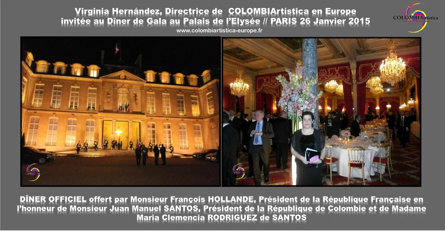 lunarosa-colombiartistica-dîner-elysée-présidentHollande-présidentSantos